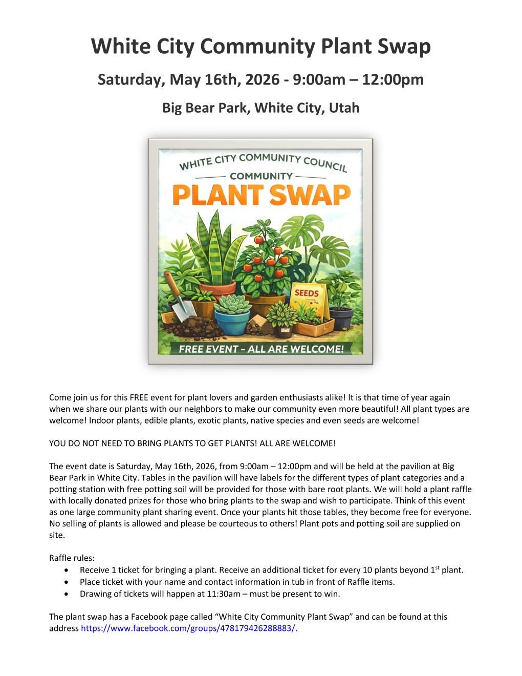 Spring Plant Swap Flyer